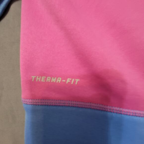 Nike Therma-Fit Colorblock Full Zip Hoodie Pink Blue Warm Fleece Active Small - Picture 9 of 12